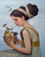 Young Girl with Butterflies