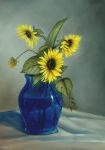 Sunflower & Cobalt Glass